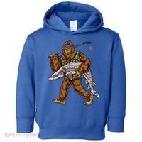 Sturgeon Fishing Bigfoot Fisher Gift Toddler Hoodie thumb 0