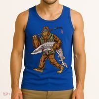 Sturgeon Fishing Bigfoot Fisher Gift Tank Top thumb 3