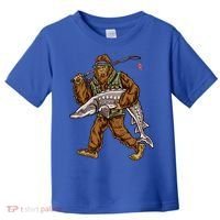Sturgeon Fishing Bigfoot Fisher Gift Toddler T-Shirt thumb 0