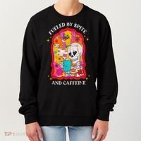 Skeleton Fueled By Spite And Caffeine Women's Sweatshirt thumb 0