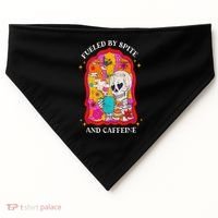 Skeleton Fueled By Spite And Caffeine USA-Made Doggie Bandana thumb 0