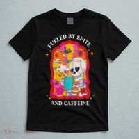Skeleton Fueled By Spite And Caffeine T-Shirt thumb 5