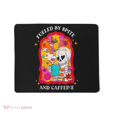 Skeleton Fueled By Spite And Caffeine Mousepad