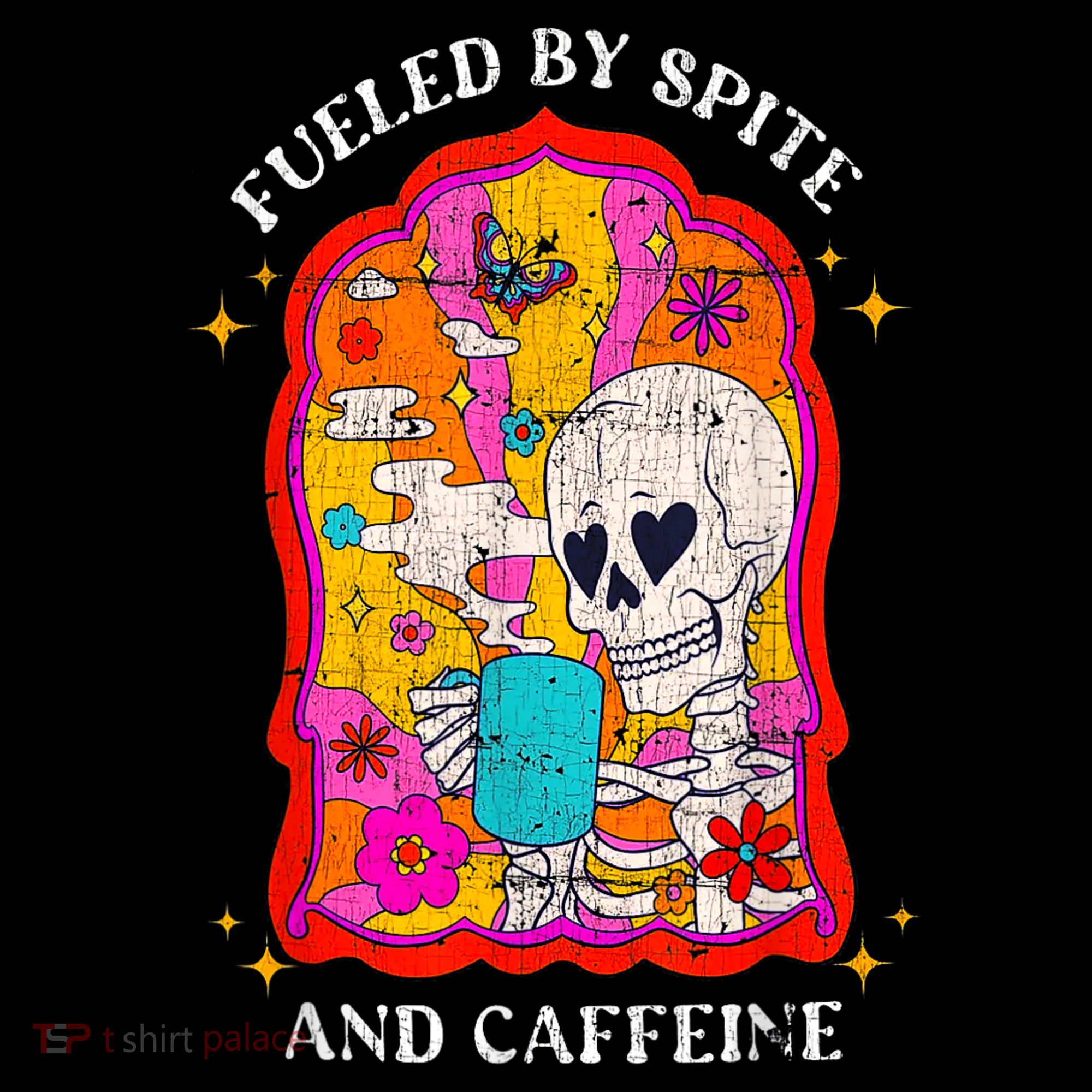 Skeleton Fueled By Spite And Caffeine Mousepad