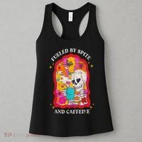 Skeleton Fueled By Spite And Caffeine Women's Tank Top thumb 3