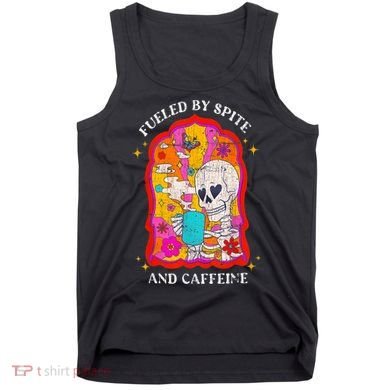 Skeleton Fueled By Spite And Caffeine Tank Top