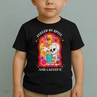 Skeleton Fueled By Spite And Caffeine Toddler T-Shirt thumb 2