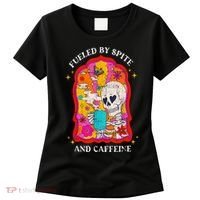 Skeleton Fueled By Spite And Caffeine Women's T-Shirt thumb 0