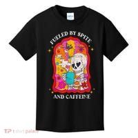 Skeleton Fueled By Spite And Caffeine Kids T-Shirt thumb 0