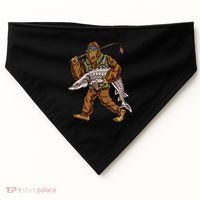 Sturgeon Fishing Bigfoot Fisher Gift USA-Made Doggie Bandana thumb 0