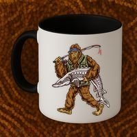 Sturgeon Fishing Bigfoot Fisher Gift Coffee Mug thumb 2