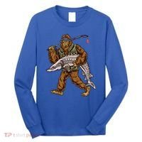 Sturgeon Fishing Bigfoot Fisher Gift Long Sleeve Shirt thumb 0