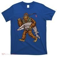 Sturgeon Fishing Bigfoot Fisher Gift T-Shirt thumb 0