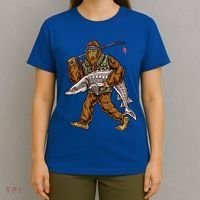 Sturgeon Fishing Bigfoot Fisher Gift T-Shirt thumb 4