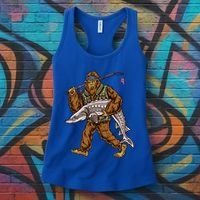 Sturgeon Fishing Bigfoot Fisher Gift Women's Tank Top thumb 3