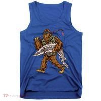 Sturgeon Fishing Bigfoot Fisher Gift Tank Top thumb 0
