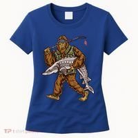 Sturgeon Fishing Bigfoot Fisher Gift Women's T-Shirt thumb 0