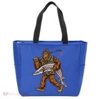 Sturgeon Fishing Bigfoot Fisher Gift Tote Bag thumb 0