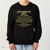 September Facts Birthday Funny Gift Born In September Virgo Gift Women's Sweatshirt thumb 0