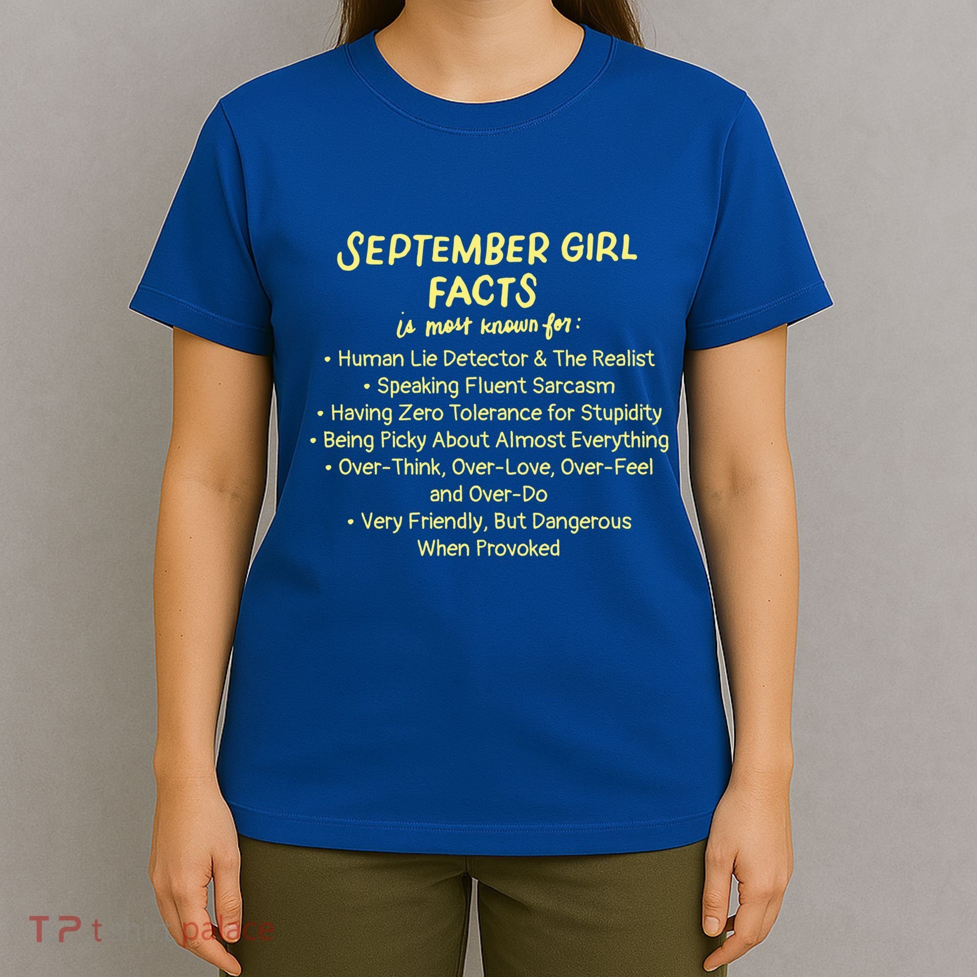 September Facts Birthday Funny Gift Born In September Virgo Gift T-Shirt