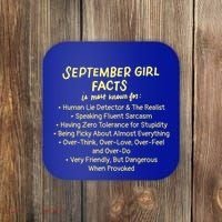 September Facts Birthday Funny Gift Born In September Virgo Gift Coaster thumb 0