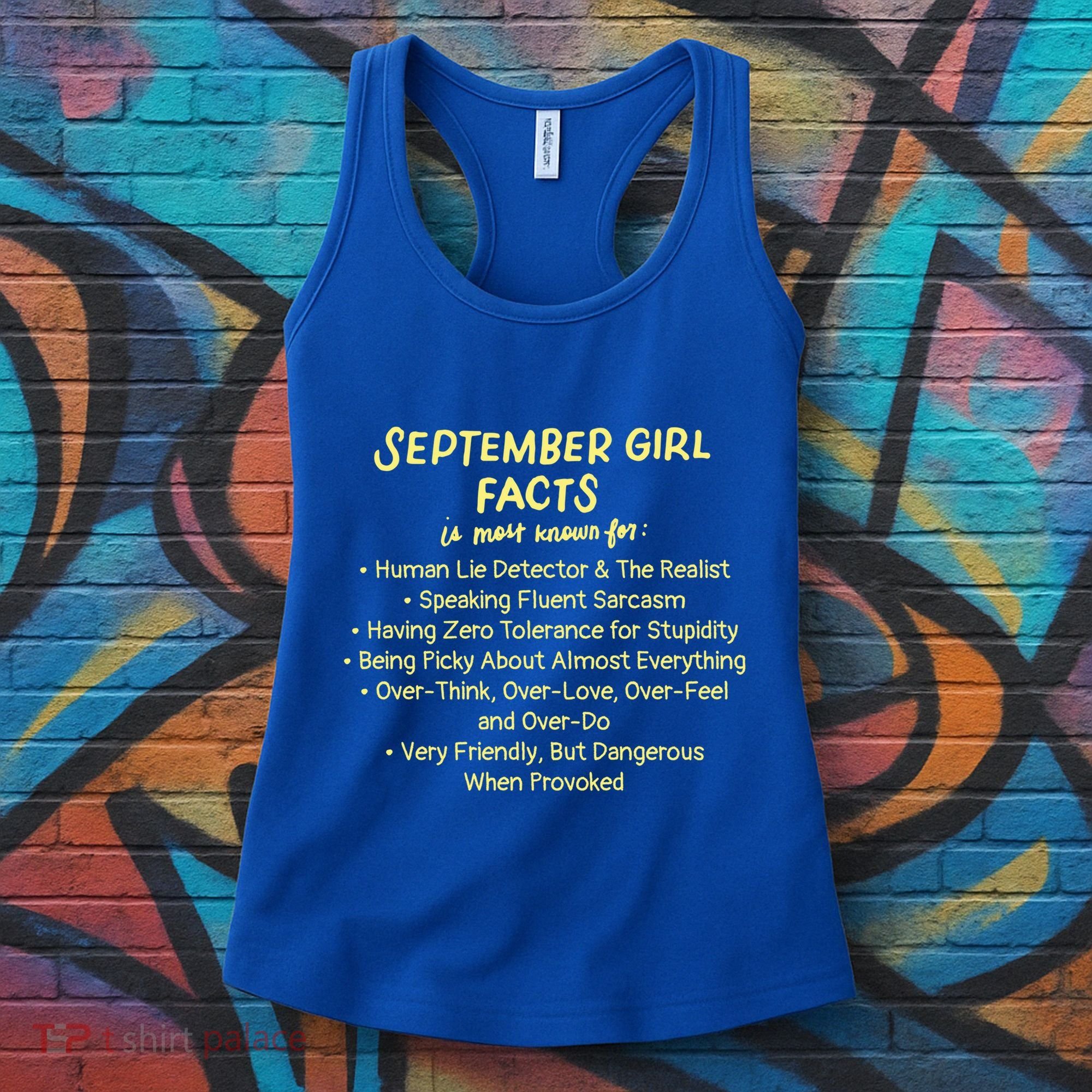 September Facts Birthday Funny Gift Born In September Virgo Gift Women's Tank Top