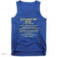 September Facts Birthday Funny Gift Born In September Virgo Gift Tank Top thumb 0