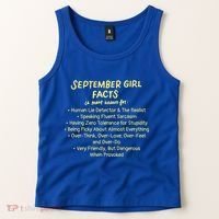 September Facts Birthday Funny Gift Born In September Virgo Gift Tank Top thumb 2