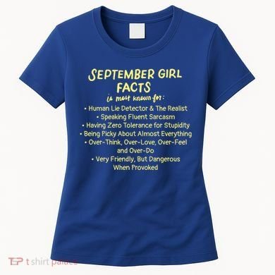 September Facts Birthday Funny Gift Born In September Virgo Gift Women's T-Shirt