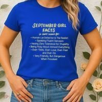 September Facts Birthday Funny Gift Born In September Virgo Gift Women's T-Shirt thumb 2