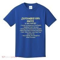 September Facts Birthday Funny Gift Born In September Virgo Gift Kids T-Shirt thumb 0