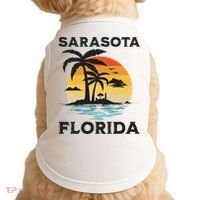 Sarasota Florida Beach Summer Vacation Doggie Tank thumb 0