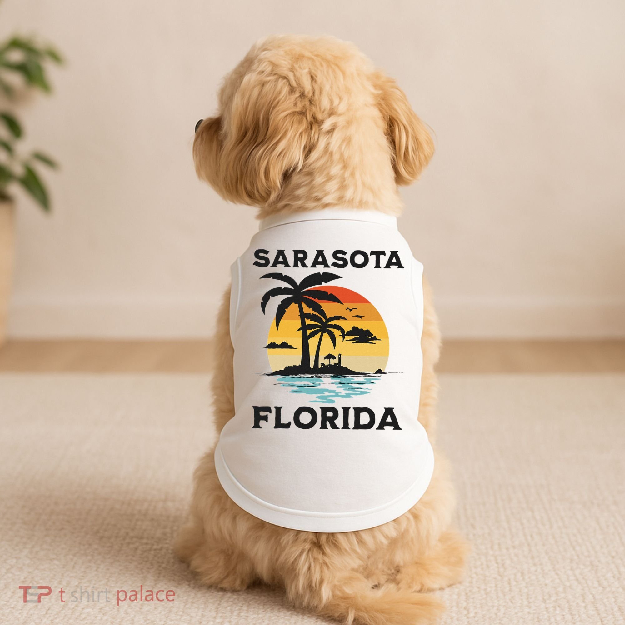 Sarasota Florida Beach Summer Vacation Doggie Tank