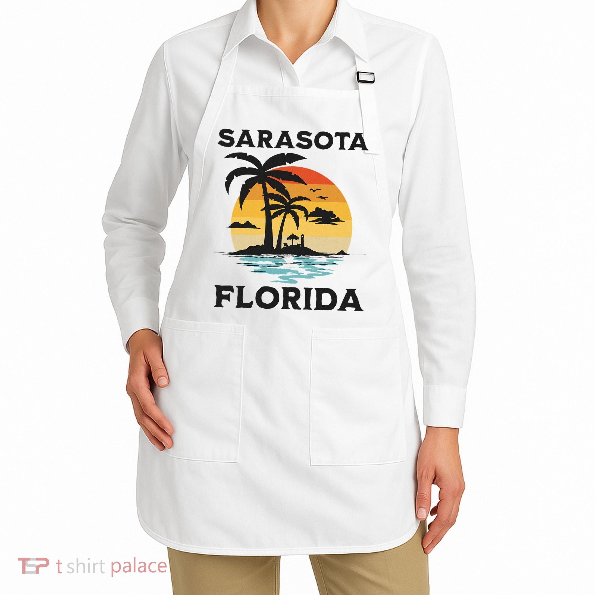 Sarasota Florida Beach Summer Vacation Apron