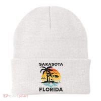Sarasota Florida Beach Summer Vacation Beanie thumb 0