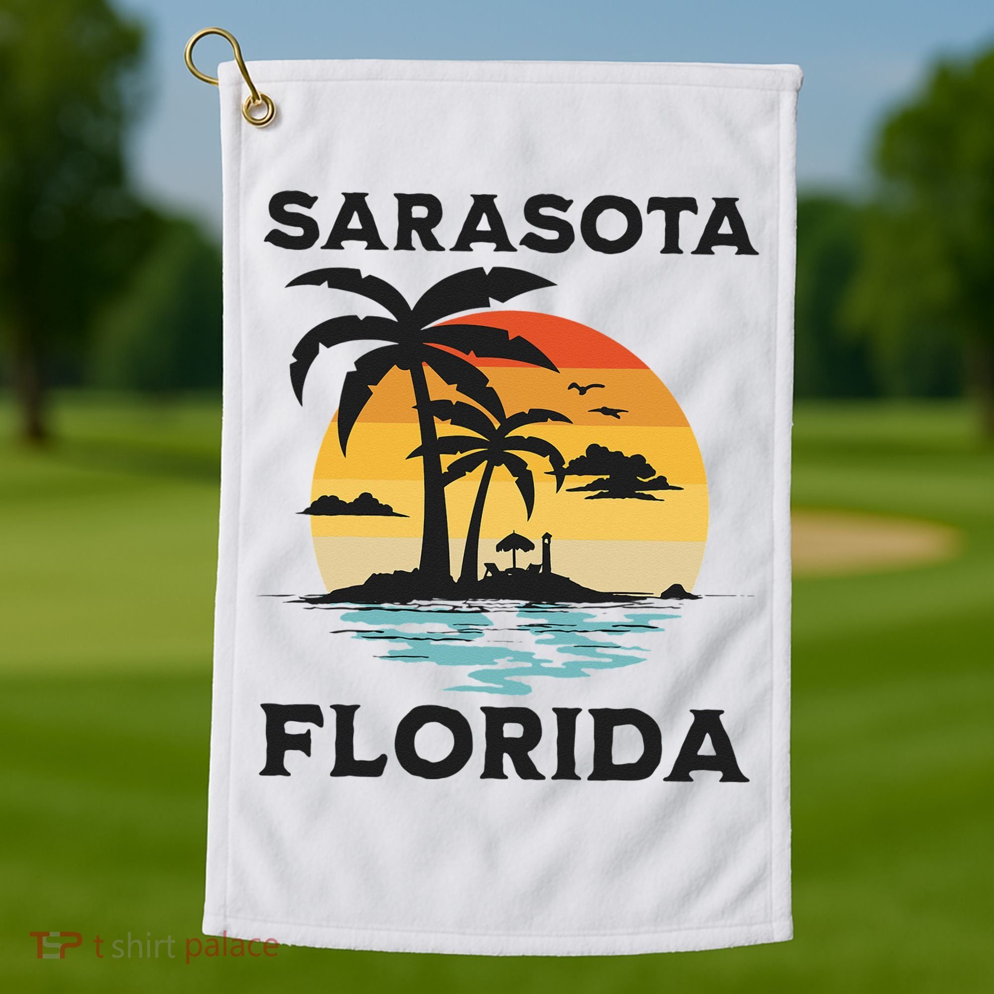 Sarasota Florida Beach Summer Vacation Golf Towel