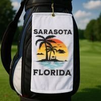 Sarasota Florida Beach Summer Vacation Golf Towel thumb 2