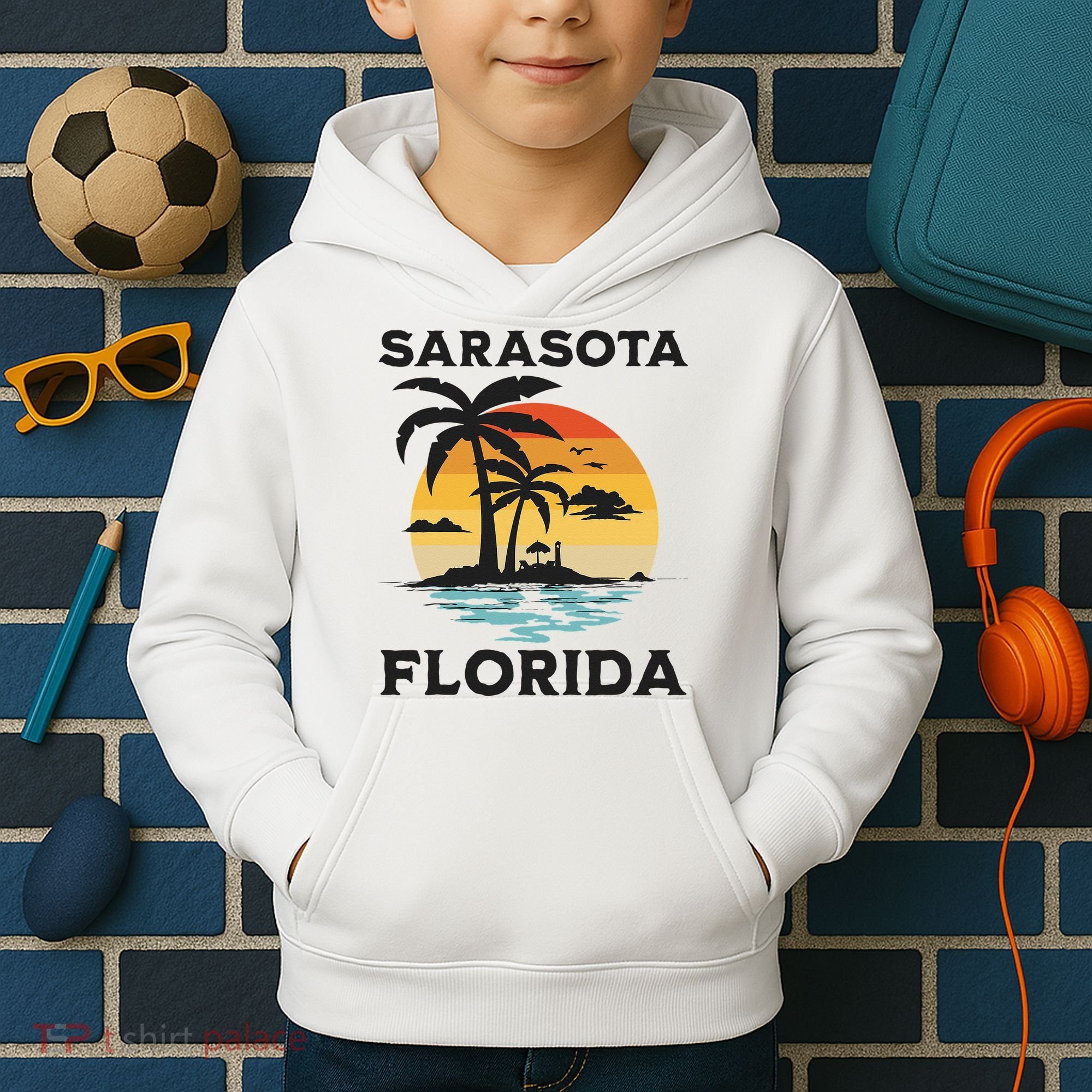 Sarasota Florida Beach Summer Vacation Kids Hoodie