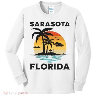 Sarasota Florida Beach Summer Vacation Kids Long Sleeve Shirt