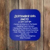 September Facts Birthday Funny Gift Born In September Virgo Great Gift Coaster thumb 0