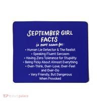 September Facts Birthday Funny Gift Born In September Virgo Great Gift Mousepad thumb 0