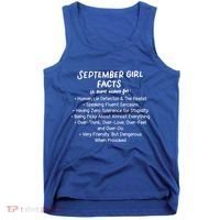 September Facts Birthday Funny Gift Born In September Virgo Great Gift Tank Top thumb 0