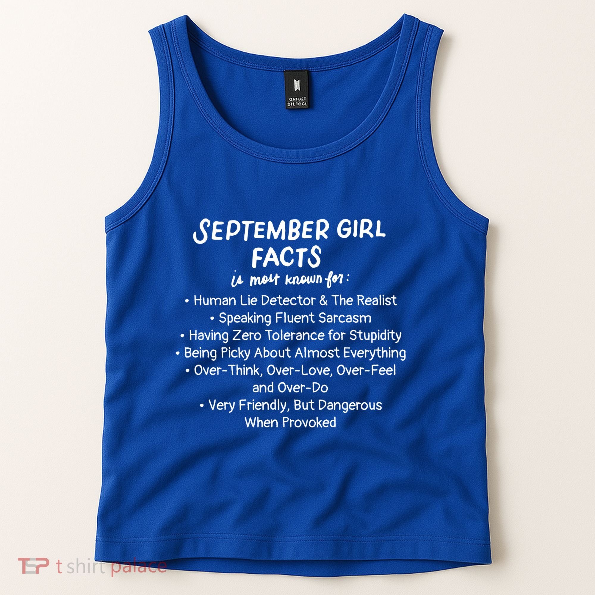 September Facts Birthday Funny Gift Born In September Virgo Great Gift Tank Top