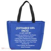 September Facts Birthday Funny Gift Born In September Virgo Great Gift Tote Bag thumb 0