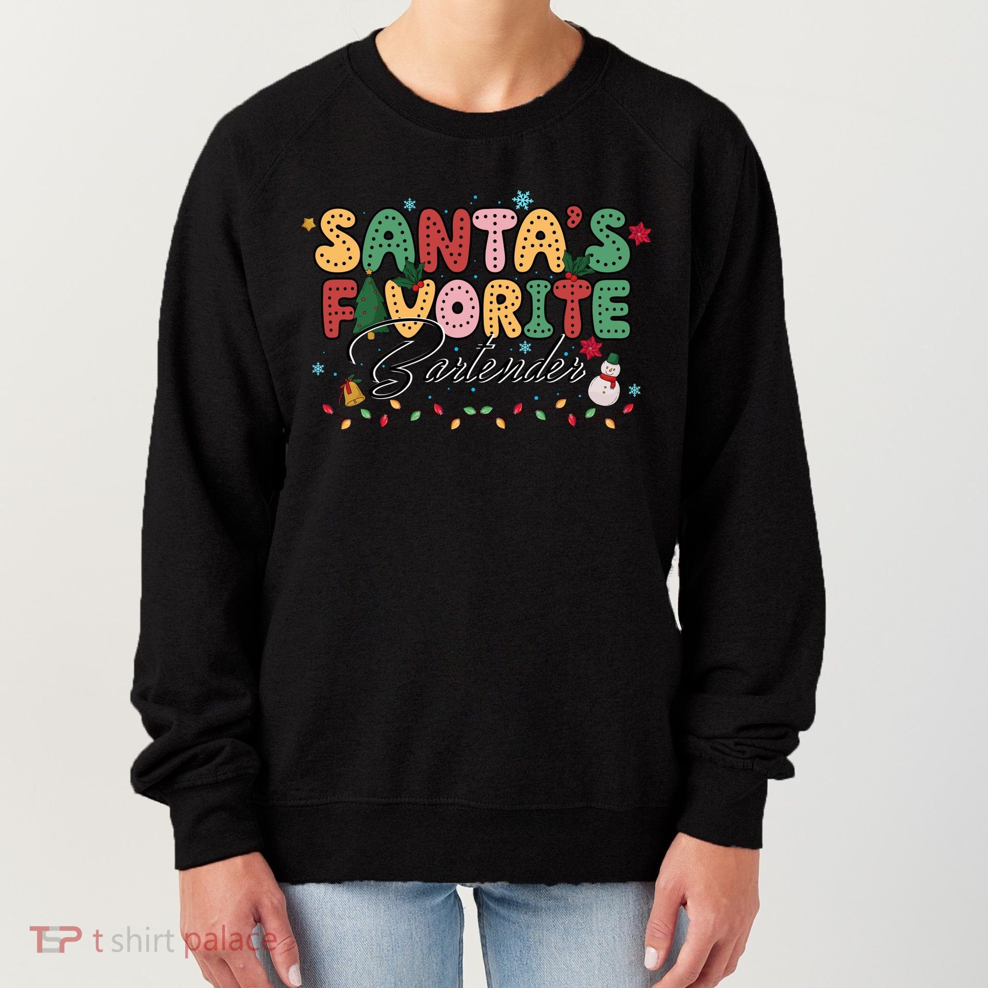 Santa Favorites Bartender Christmas Holiday Drinking Team Women's Sweatshirt