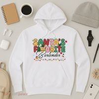 Santa Favorites Bartender Christmas Holiday Drinking Team Hoodie thumb 3