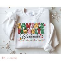 Santa Favorites Bartender Christmas Holiday Drinking Team Sweatshirt thumb 2