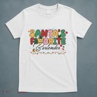 Santa Favorites Bartender Christmas Holiday Drinking Team T-Shirt thumb 5