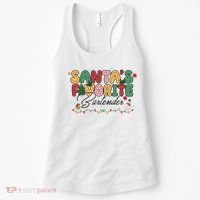 Santa Favorites Bartender Christmas Holiday Drinking Team Women's Tank Top thumb 0
