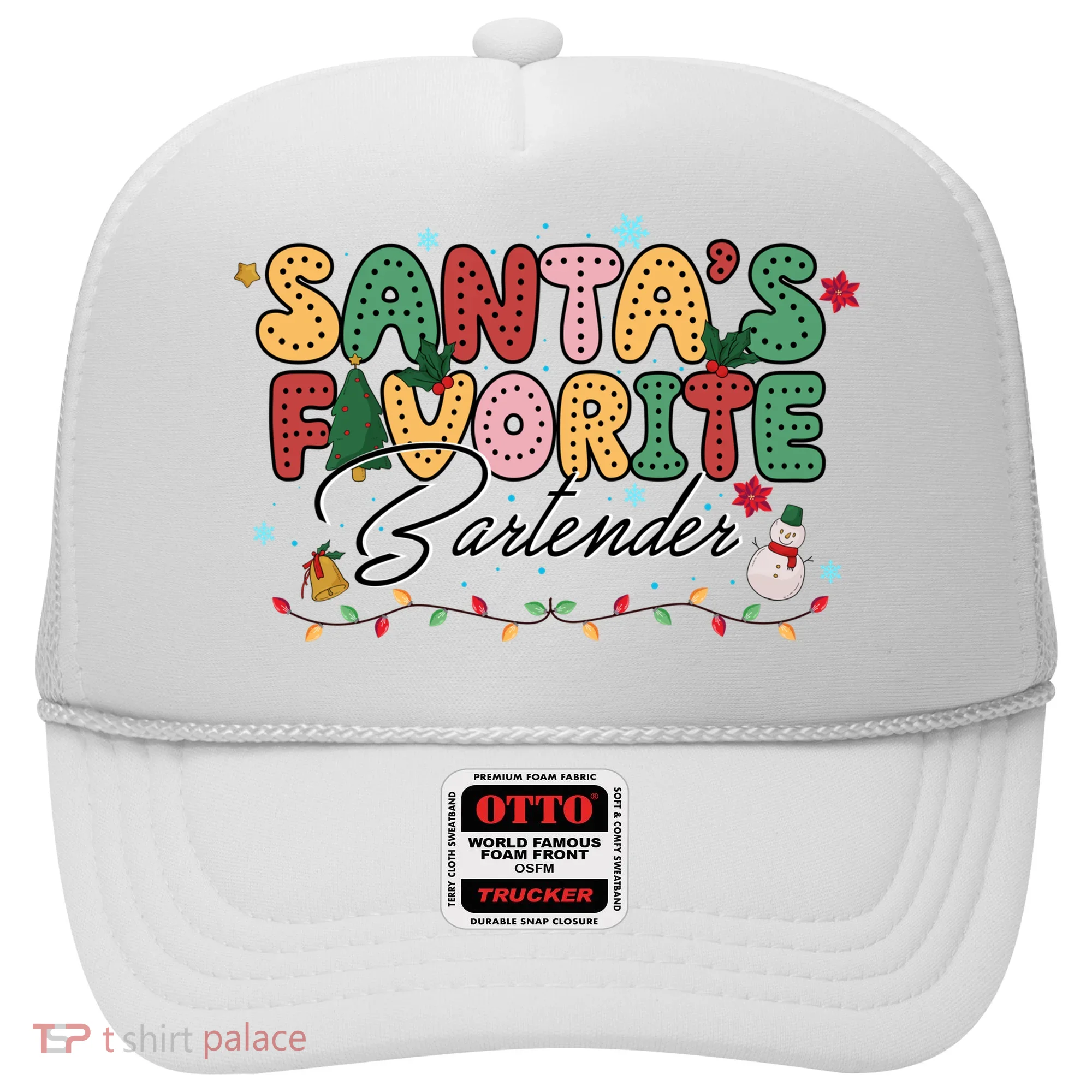 Santa Favorites Bartender Christmas Holiday Drinking Team Hat